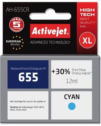 Activejet Ah-655cr Premium Version Blækpatron Cyan