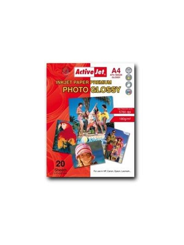 Activejet Papier Blyszczacy Activejet Ap4-180g20 A4 20 Szt