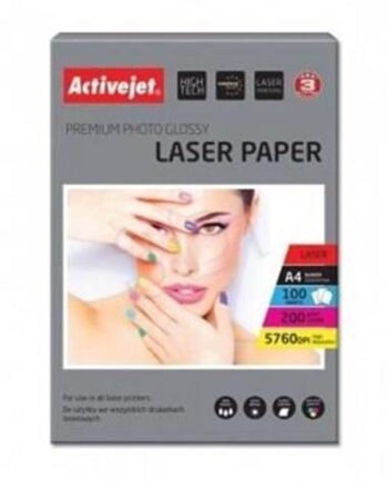 Activejet Premium Photo Glossy Laser Paper A4   100