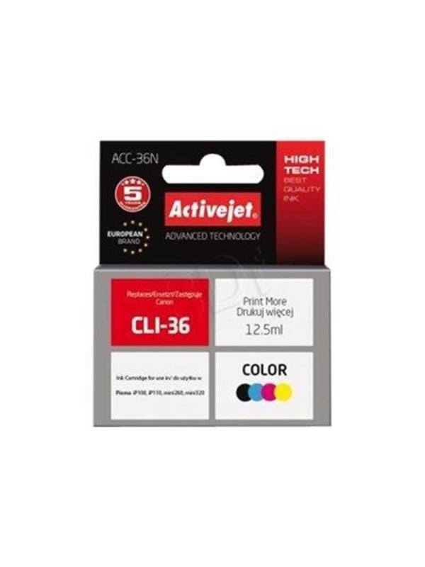 Activejet Tusz Activejet Acc-36n Zamiennik Canon Cli-36 Su Blækpatron Sort Cyan Magenta Gul