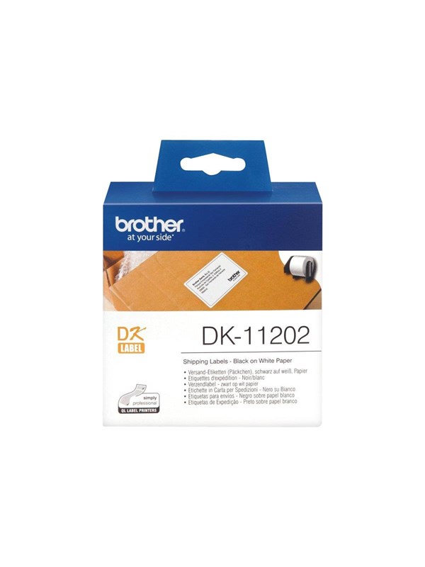 Brother Dk-11202 Black On White 62 100 Mm 300 Label
