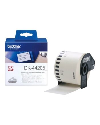 Brother Dk44205   Continuous Removable Paper Roll 62mm   30m