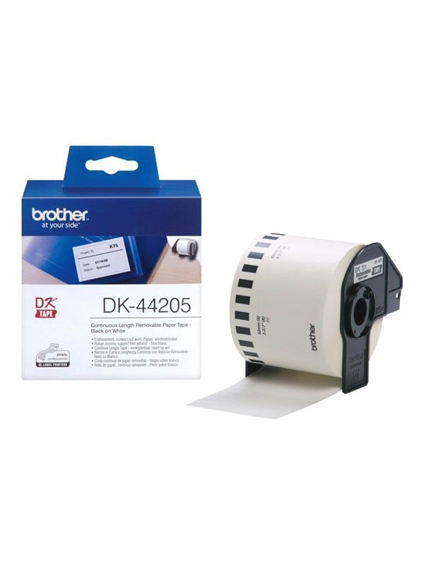 Brother Dk44205 Continuous Removable Paper Roll 62mm 30m