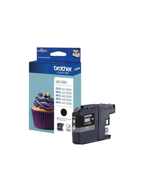 Brother Lc123bk Lc 123bk High Capacity Black Ink Blækpatron Sort