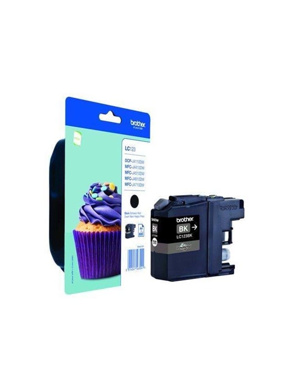 Brother Lc123bk Twin Pack Black Ink Blækpatron Sort