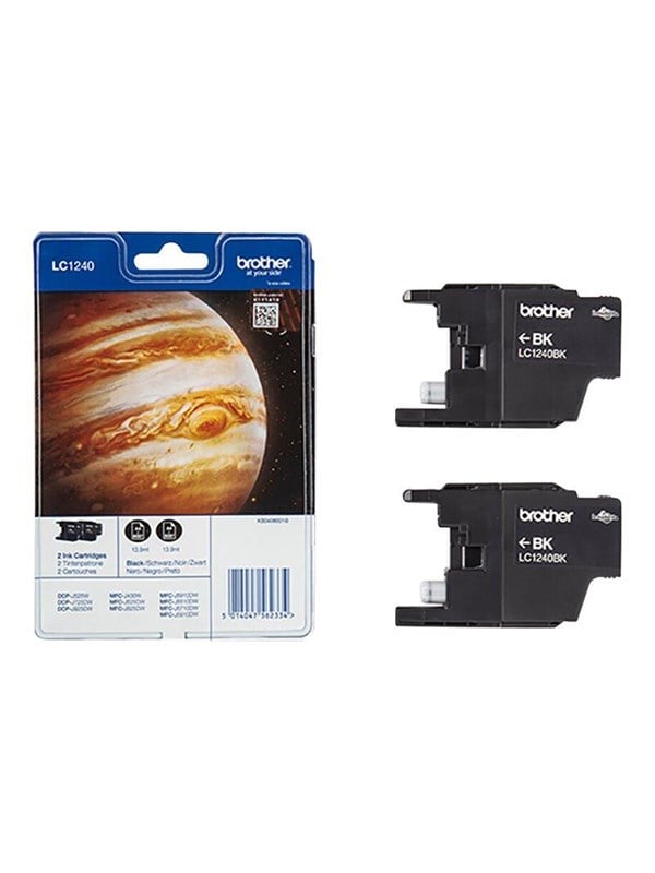 Brother Lc1240bkbp2 Lc1240bkbp2 -pack Black Ink Blækpatron Sort