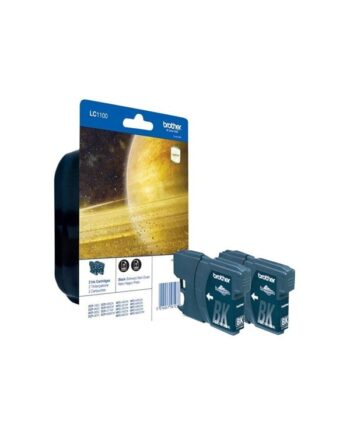Brother Lc1100bkbp2   Lc 1100  -pack Black Ink Blækpatron Sort
