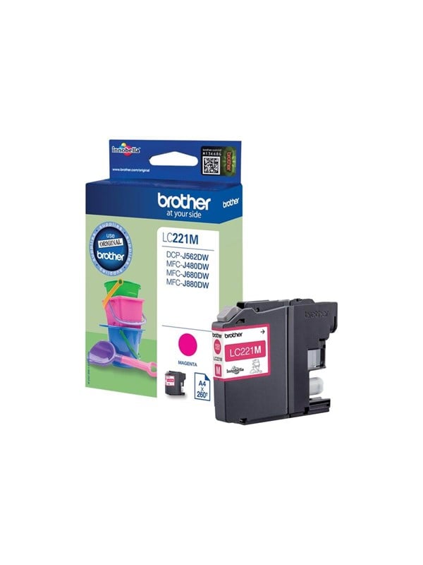 Brother Lc 221m Magenta Ink Blækpatron Magenta