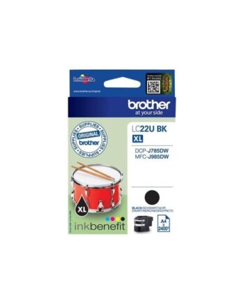 Brother Lc22ubk   Lc 22ubk High Capacity Black Ink Blækpatron Sort