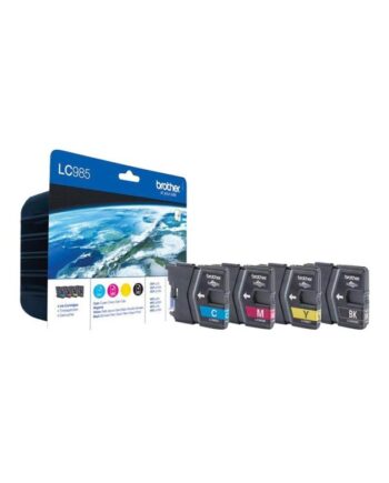 Brother Lc985valbpdr Value Pack  -pack  Balck Yellow Cyan Magenta  Ink Blækpatron Cyan