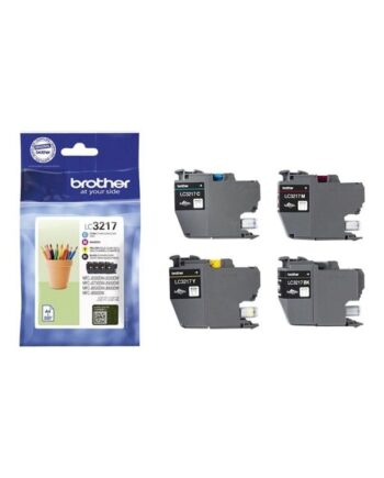Brother Lc 3217 Value  -pack Ink Black Yellow Cyan Magenta Blækpatron   Farver