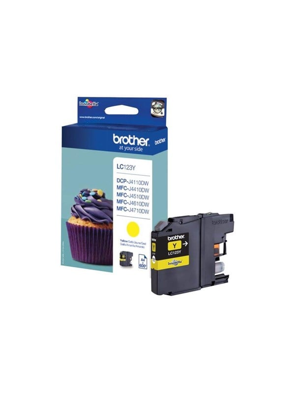 Brother Lc123y Lc 123y Yellow Ink Blækpatron Gul