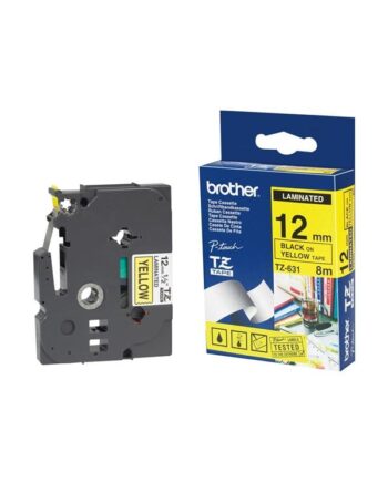 Brother Tape Brother Sort Gul Tze 631 12 Mm