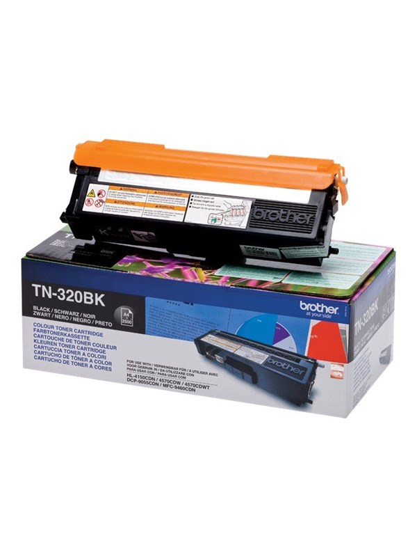 Brother Tn320bk Tn 320bk Black Toner Lasertoner Sort