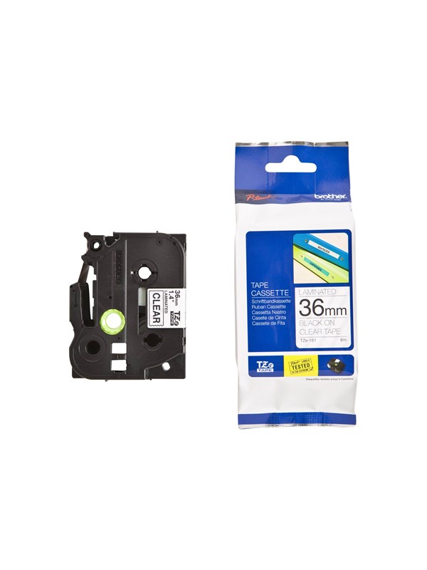 Brother Tze161 Black On Clear Roll 56 Cm