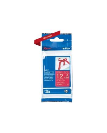 Brother Tze Rw34 Textile Tape Gold Red 12mm 4m