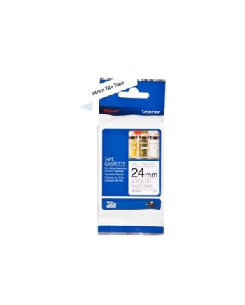 Brother Tze Tape 24mmx8m Non Laminated Blck Wht