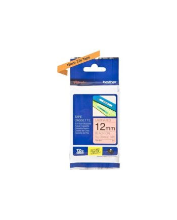 Brother Tzeb31   Tze-b31 Black On Fluorescent Orange Ribbon  12mm   5m