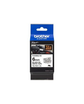 Brother Tzefx211 Black On White Roll      Cm