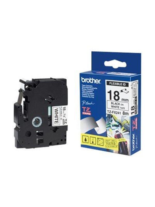 Brother Tzefx241 Black On White Roll Cm