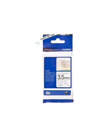Brother Tzen201   5mm    13 Quot  Black On White Non-laminated Super Narrow Tape For  -touch 8m