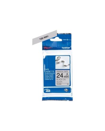 Brother Tzer951   Tze R951 Ribbon Tape Cassette Black On Silver 24mm Wide