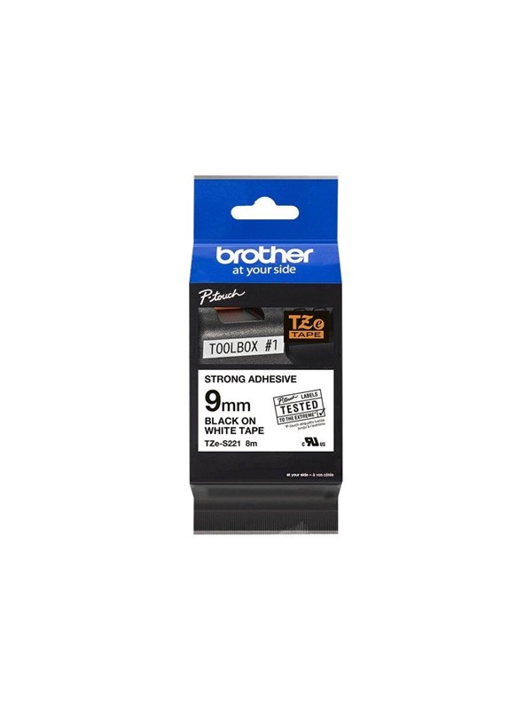 Brother Tzes221 Black On White Roll Cm