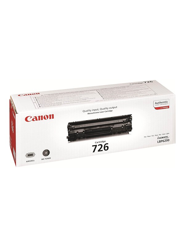 Canon Crg 726 3483b002 Black Lasertoner Sort