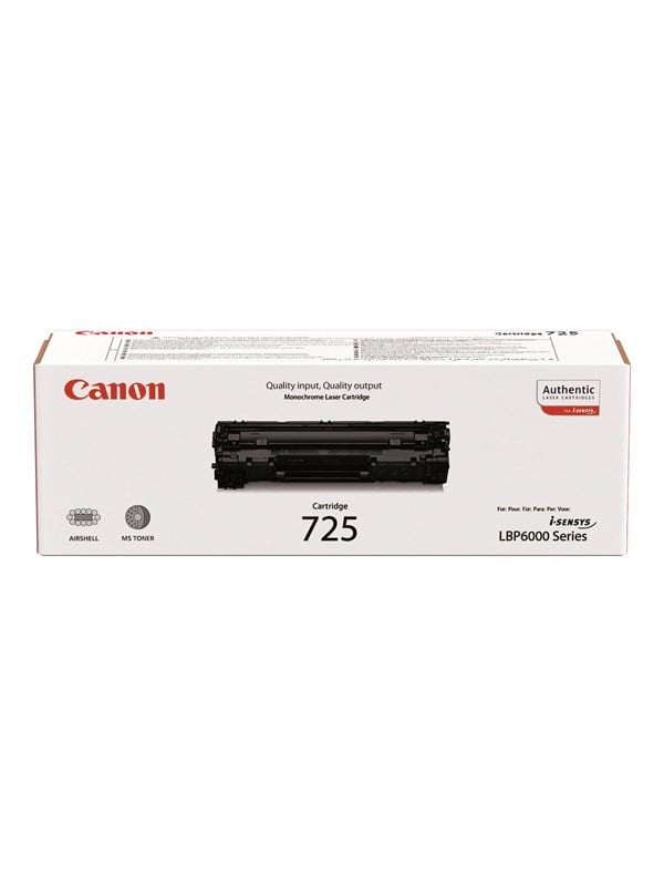 Canon Crg 725 3484b002 Black Lasertoner Sort