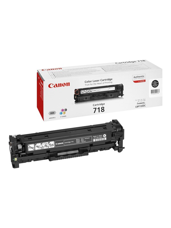 Canon Crg 718 2662b002 Black Lasertoner Sort