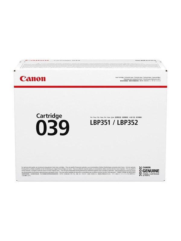 Canon Crg 039 0287c001 Black Lasertoner Sort
