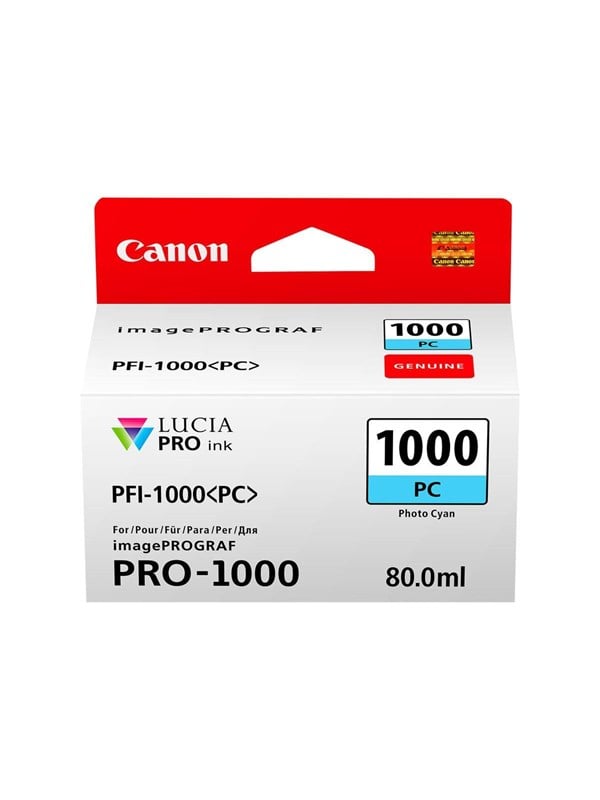Canon Pfi-1000 0550c001 Photo Cyan Blækpatron Foto Cyan