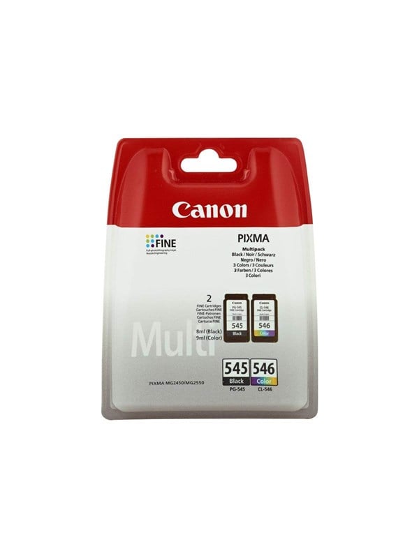 Canon Pg-545 Cl-546 8287b005 Multi Pac Blækpatron Cyan Magenta Gul