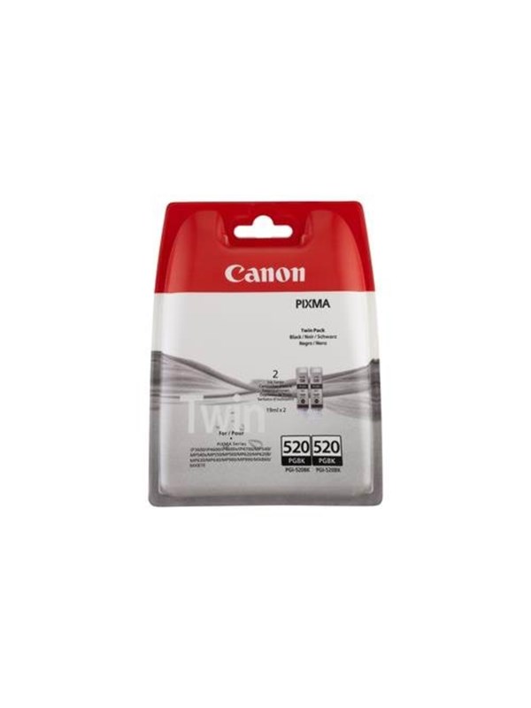Canon Pgi-520 2932b012 Black Twin Pack Blækpatron Sort