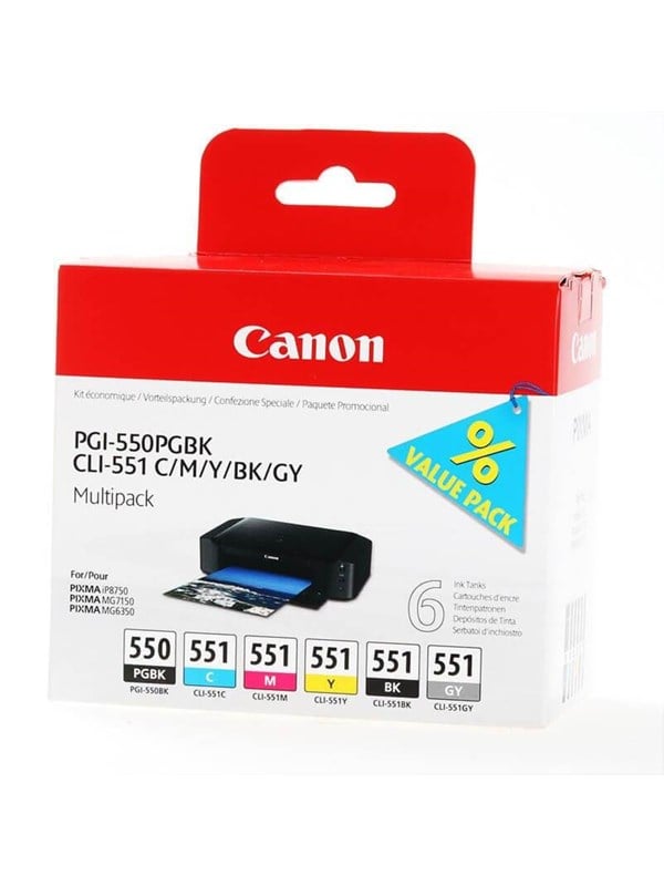Canon Pgi-550 Cli-551 6496b005 Multi Blækpatron Cyan