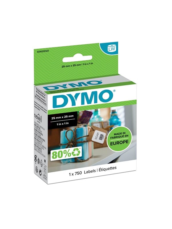 Dymo Labelwriter Små Multifunktionelle Etiketter 25mm 25mm Rulle 750 Stk