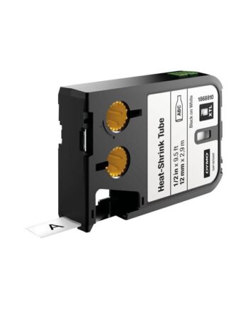 Dymo Xtl 8482  Tape Krympeflex   Sort På Hvid   12mm     7m