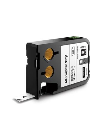 Dymo Xtl 8482  Tape Vinyl   Sort På Hvid   12mm   7m