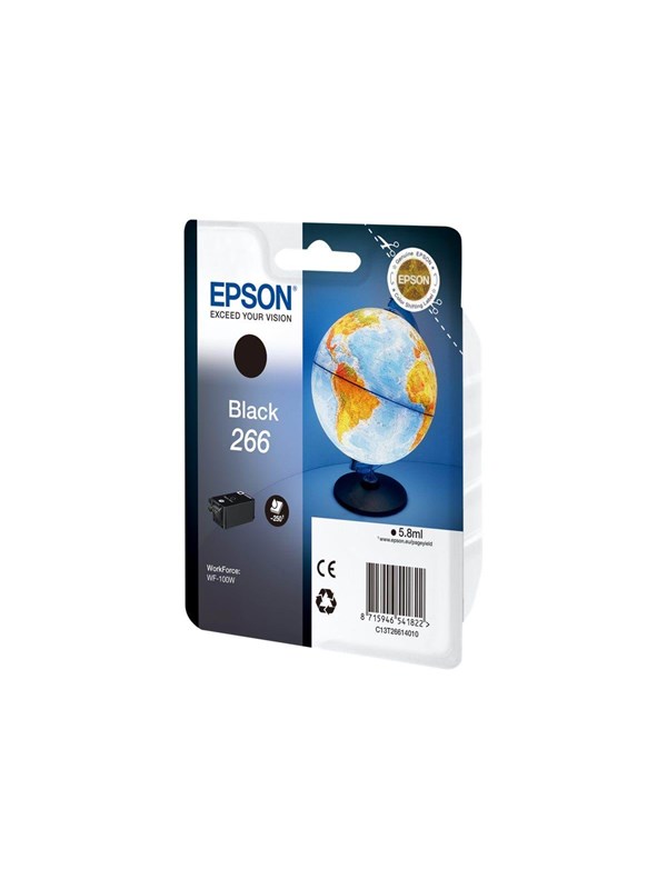 Epson 266 Black Original Ink Cartridge Blækpatron Sort