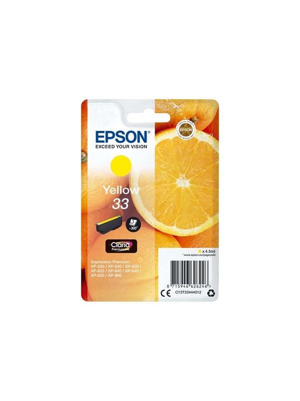 Epson 33 Blækpatron Gul