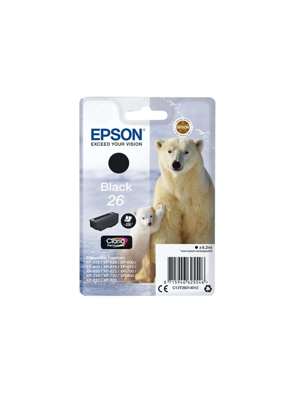 Epson 26 Blækpatron Sort