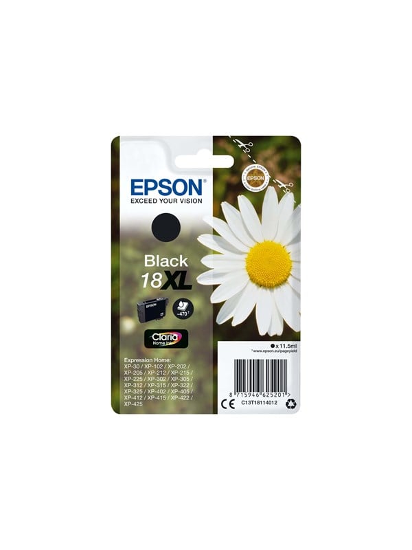 Epson 18 Blækpatron Sort