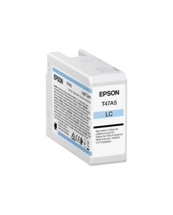 Epson C13t47a500   T47a5 Light Cyan Ink Ultrachrome Pro 10 50ml Blækpatron Lys Cyan