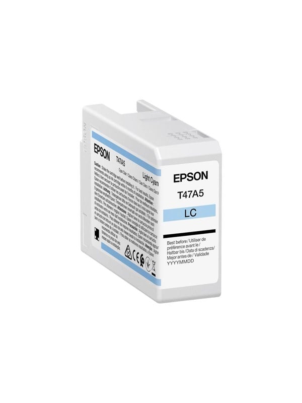 Epson C13t47a500 T47a5 Light Cyan Ink Ultrachrome Pro 10 50ml Blækpatron Lys Cyan