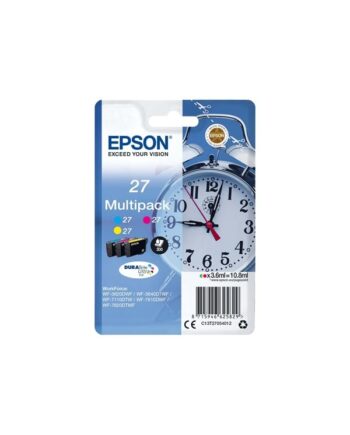 Epson 27   C13t2705 Multipack Cmy Blækpatron Cyan  Magenta  Gul