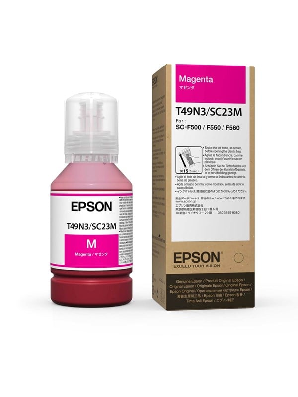 Epson C13t49n300 T49n Dye Sub Magenta Ink 140ml Blækrefill Magenta