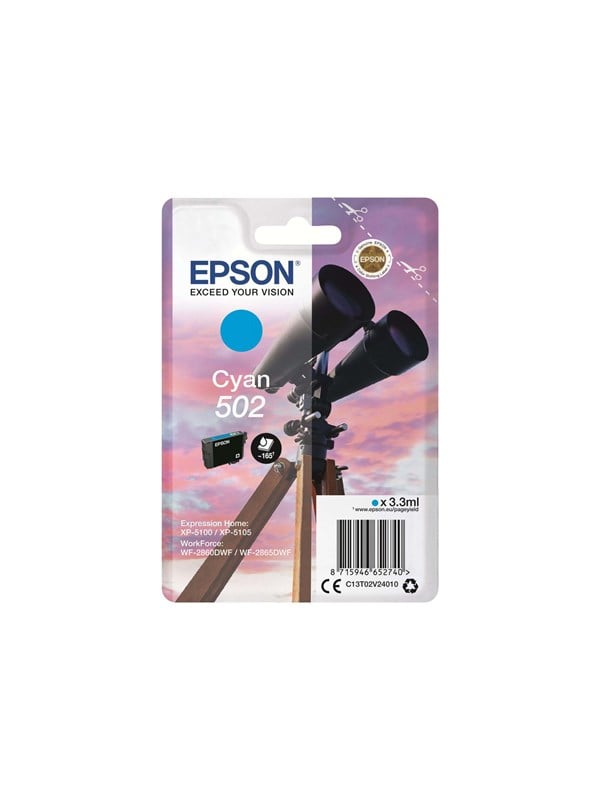 Epson 502 Cyan Original Blækpatron Blækpatron Cyan