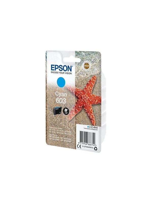 Epson 603 Cyan Original Ink Cartridge Blækpatron Cyan