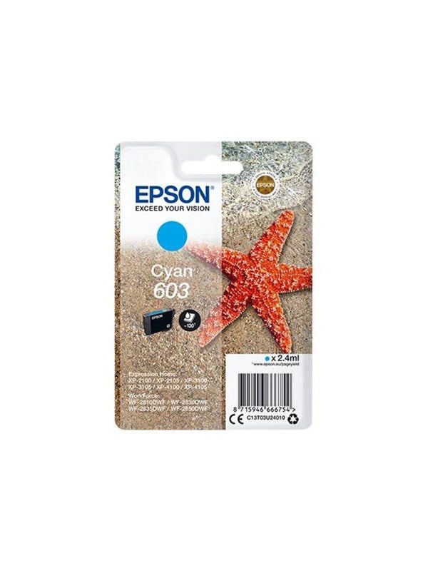 Epson 603 Cyan Original Ink Cartridge Blækpatron Cyan