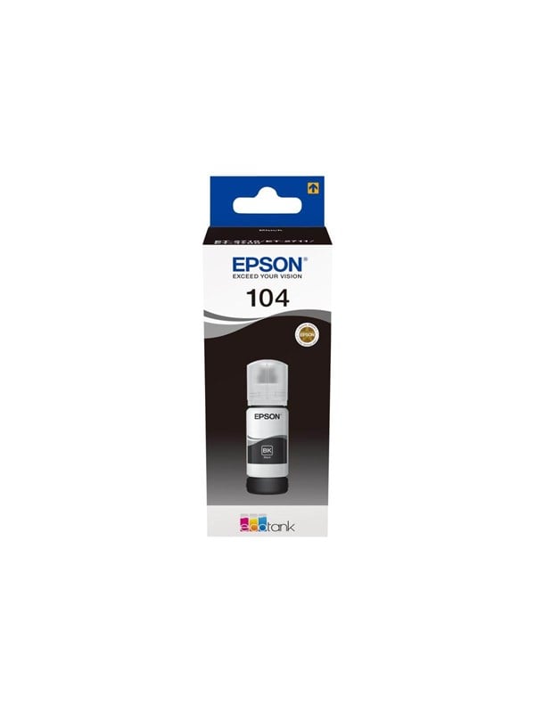 Epson Ecotank 104 Black Ink Tank Blækrefill Sort